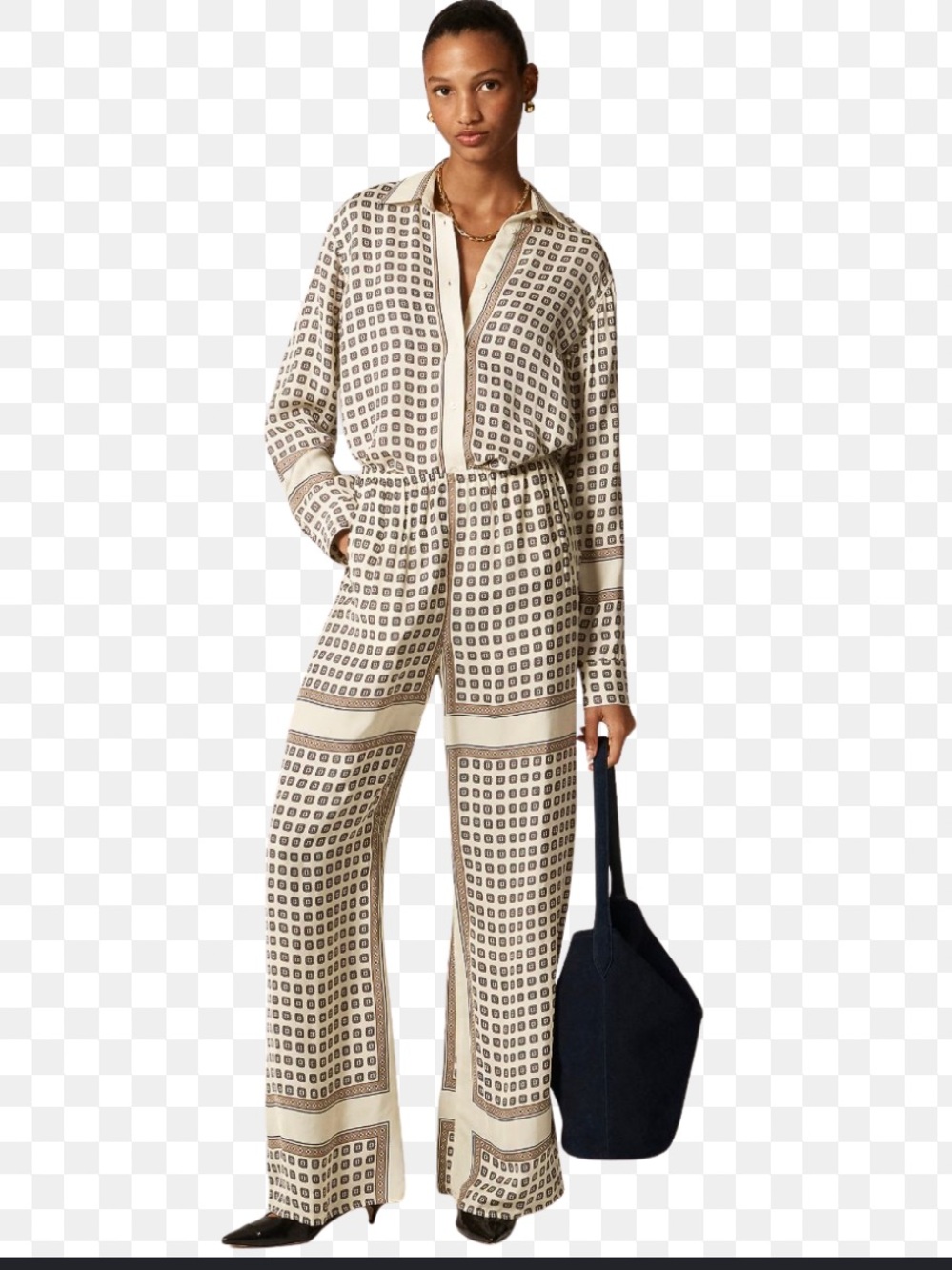 Matching Set J. Crew Foulard print (Top + Cosmo Pant)